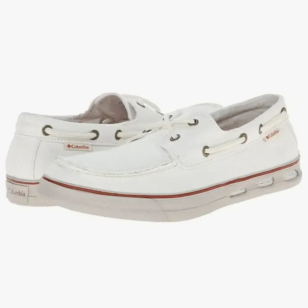 Columbia Vulc N Vent Boater Topsider Lace Shoes Seaside White Men's Size 14